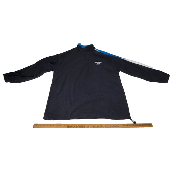 Carolina Panthers Jacket Size 2XL NFL Football 1/4 Zip Gray Sweater Pullover - Picture 3 of 16